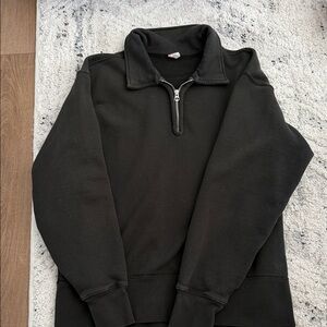 Men's Buck Mason Black Half-Zip Sweater